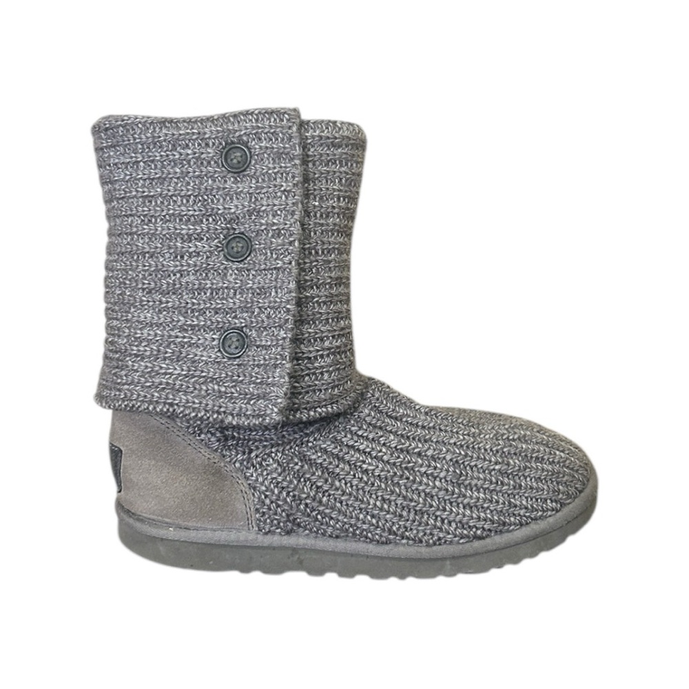 UGG Classic Cardy Boot 5819 Shearling Bootie Grey  Size 8 - Picture 4 of 11